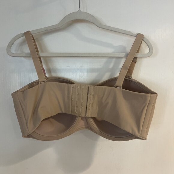 Lane Bryant Cacique Smooth Boost Strapless Multi-way Boned Beige Bra 40DDD NEW - Picture 3 of 5